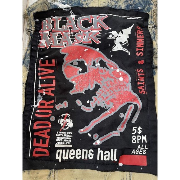 Preowned IMPERIOUS Original Apparel Mens Size M Distressed/Acid Wash Rocker Vest - Picture 7 of 9